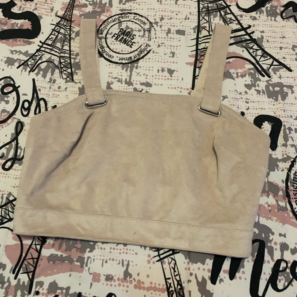 Forever 21 suade crop top